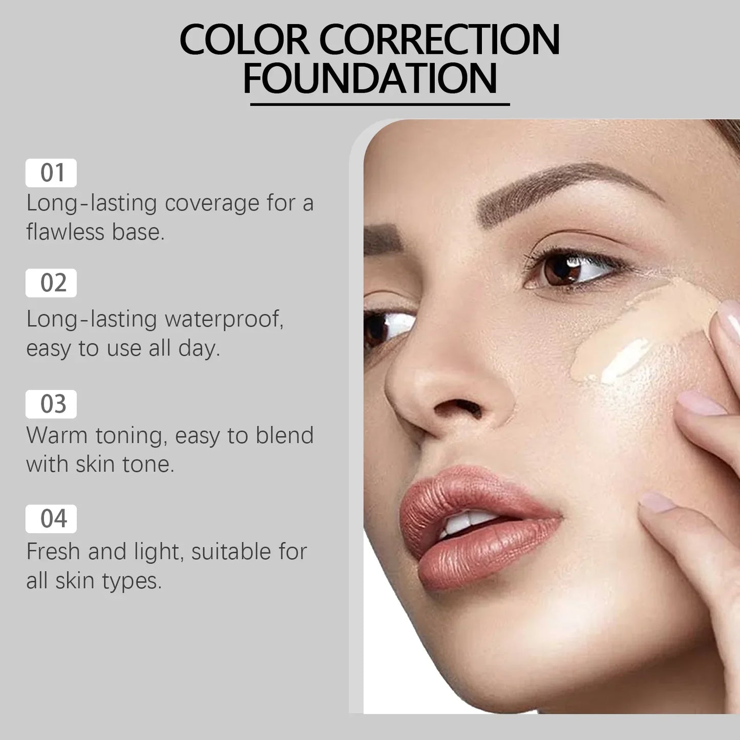 50ml Full Coverage CC Cream Foundation – Matte & Brightening