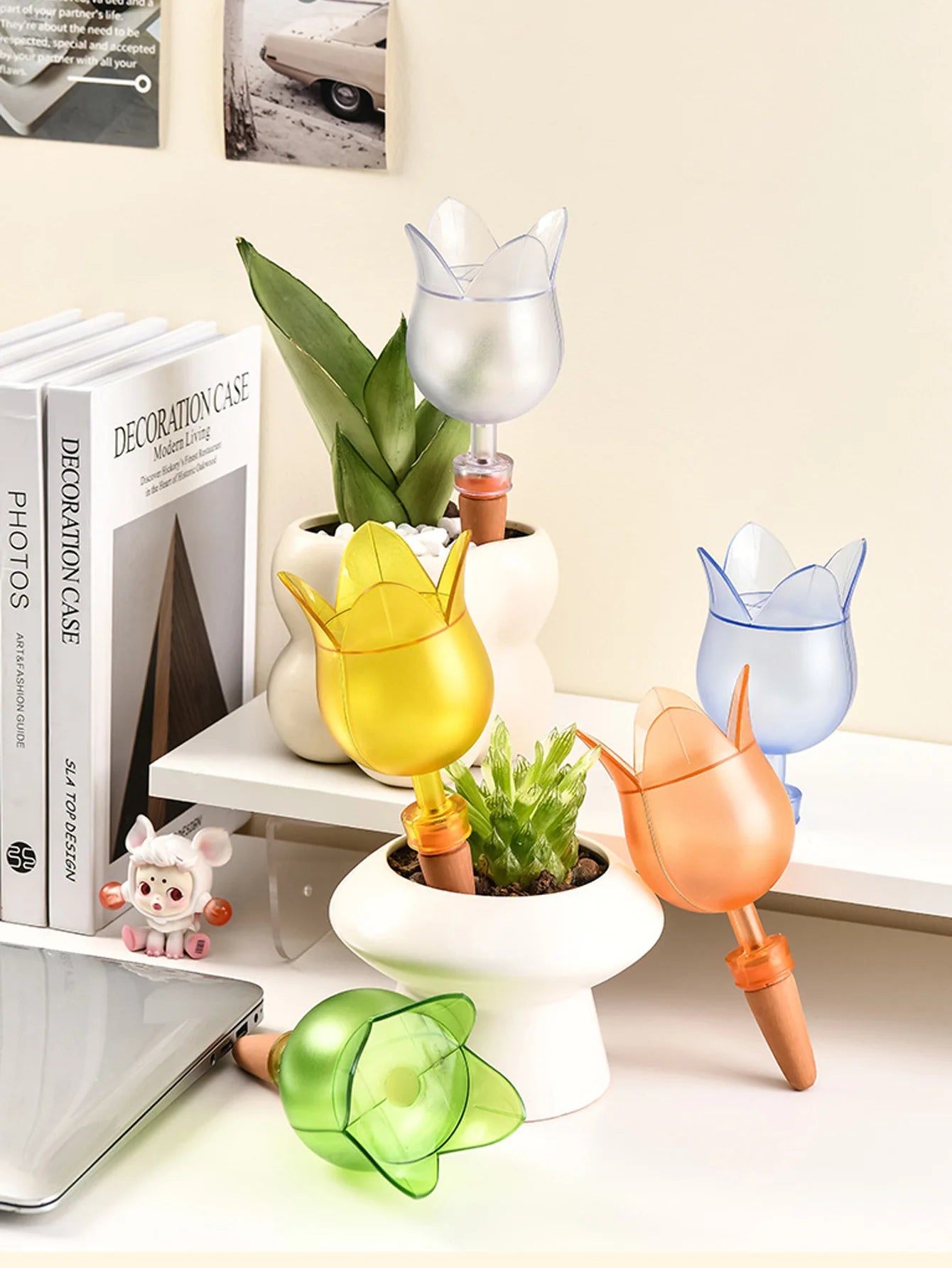 1PCS Flower shape Automatic Plant Watering Insert Effortless Self Watering Device Drip Irrigation System For Indoor Outdoor Peaceful Pleasures Health and Wellness