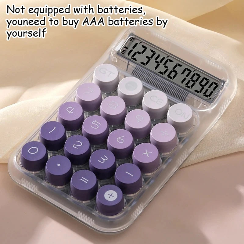 Cute Gradient 10-Digit Desktop Calculator – Battery Powered
