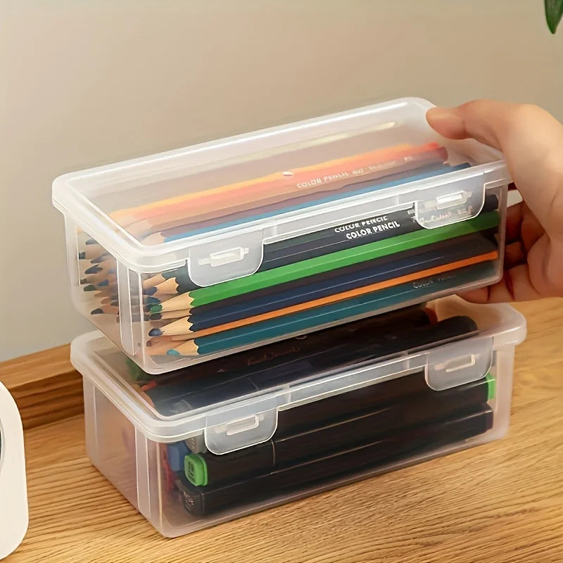 Clear Plastic Storage Boxes with Hinged Lids – 12L, 1–4 Pack