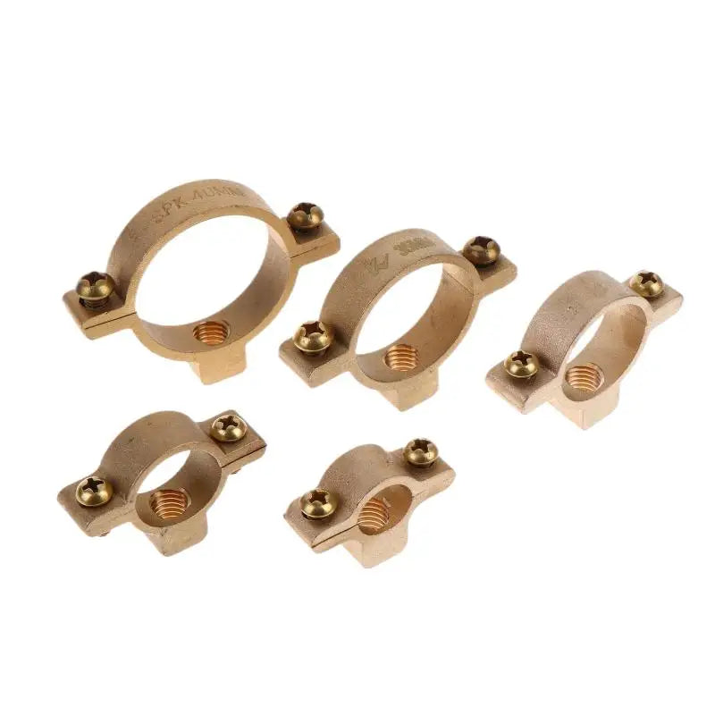 15-40MM OD Tube Brass M10 Pipe Clamp Durable Bracket Hanger Fixation Support for Water Gas Plumbing Hardware Peaceful Pleasures Health and Wellness