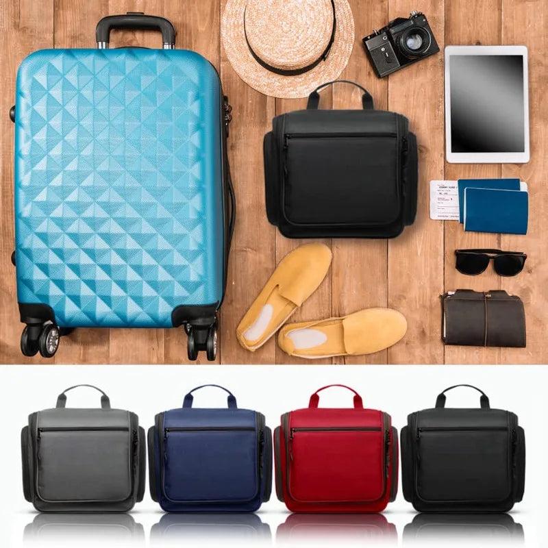 New large-capacity waterproof toiletry storage bag with hook, portable cosmetic bag, wet and dry separation travel toiletry bag Peaceful Pleasures Health and Wellness