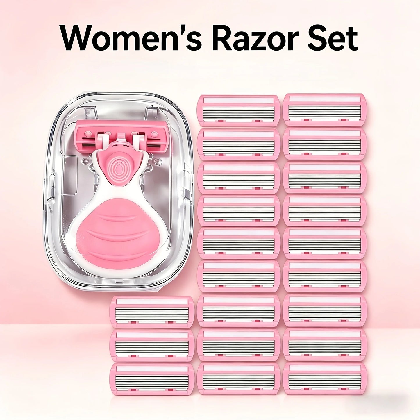 6-Blade Portable Women's Razor – Face, Leg & Bikini Shaver