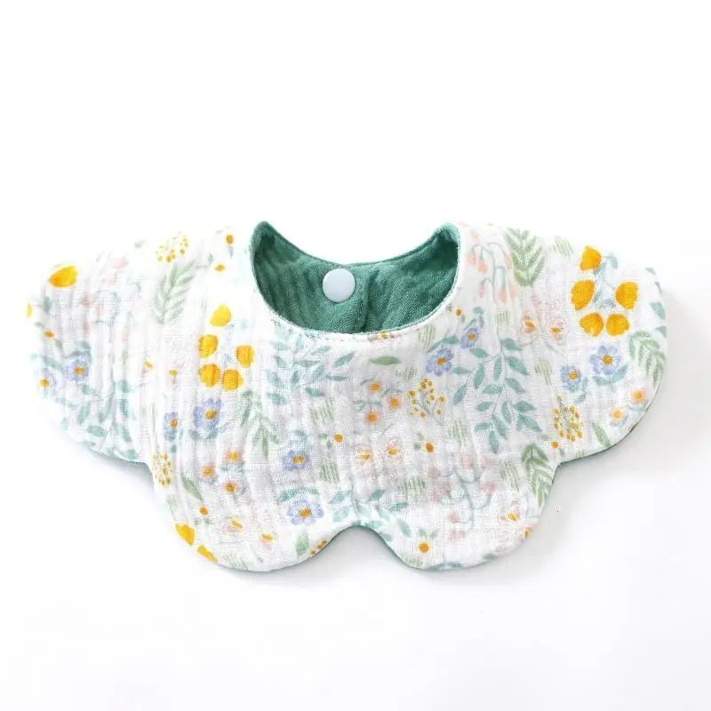 6-Layer Cotton Baby Drool Bib – Soft Burp Cloth for Newborns