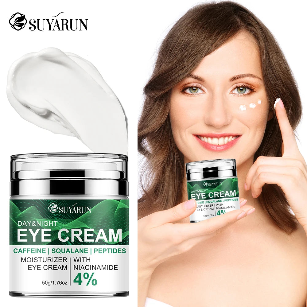 SUYARUN Anti-Aging Eye Cream Caffeine & Peptide Hydration Dark Circles Puffiness Wrinkle Treatment Mature Skin Care. Peaceful Pleasures Health and Wellness