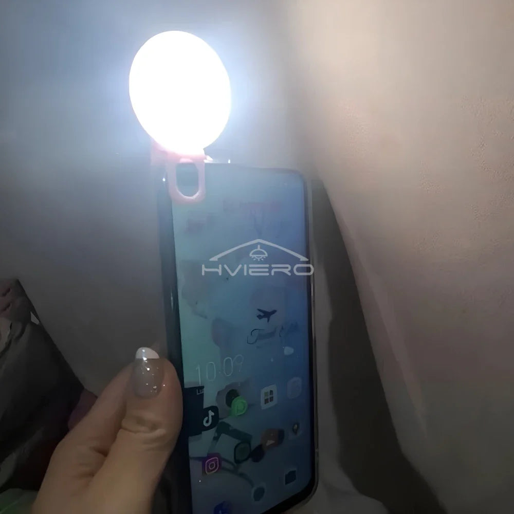 Mini LED Clip-On Phone Fill Light | Selfie & Streaming