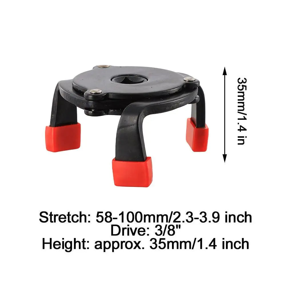 Universal 3 Jaw Oil Filter Remover Tool Car Oil Filter Tools Wrench Filter Tool Adjustable Interface Oil Demolisher Special A3D9 Peaceful Pleasures Health and Wellness