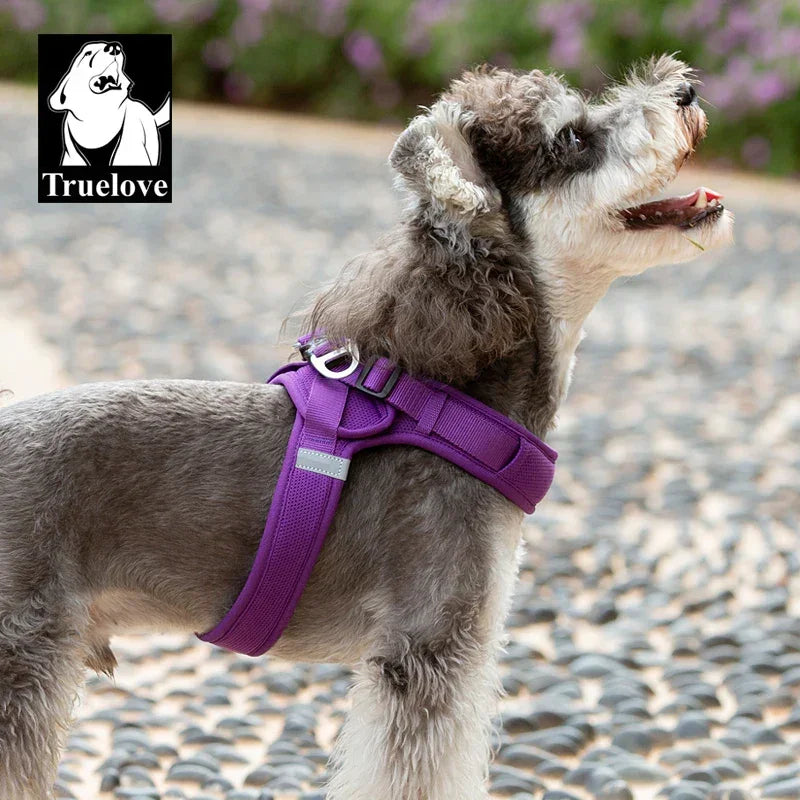 Truelove Easy to Take-on Dog Harness Soft Material Fashion Design Adjustable Reflective Pet Har TLH3013 TLH30131 Peaceful Pleasures Health and Wellness Purple S China Mainland