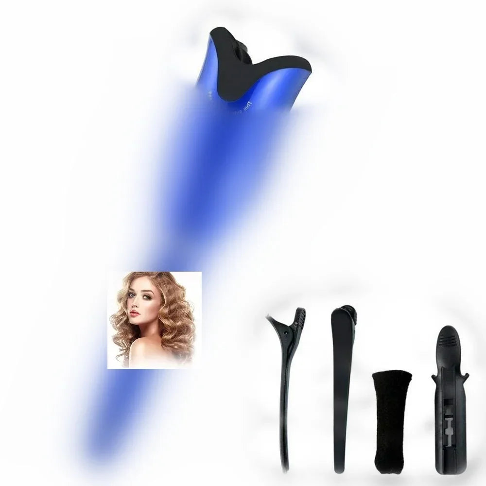 Professional Curling Iron Ceramic Triple Barrel Electric Irons Curlers Hair Styler Waver Styling Hair Curler Triple Barrels Tool Peaceful Pleasures Health and Wellness blue with box China Mainland AU