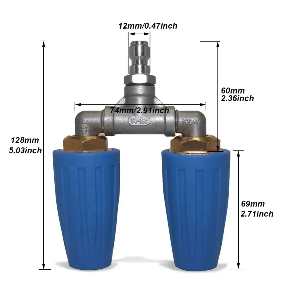 360° Dual Turbo Pressure Washer Nozzle | 4000 PSI 1/4"