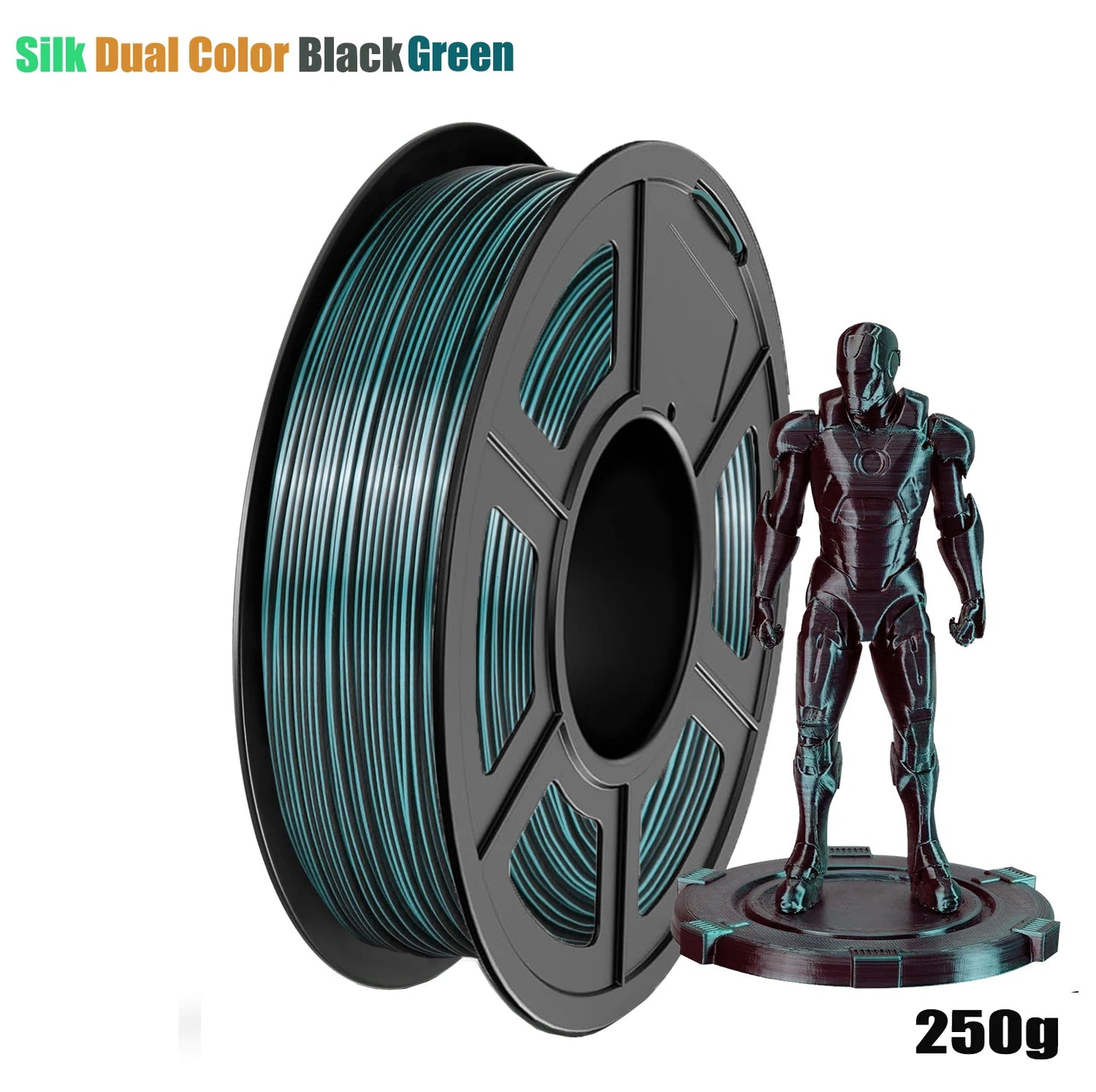 Silk Dual Color PLA Filament 1.75mm Bicolor Two-Tone 3D Print
