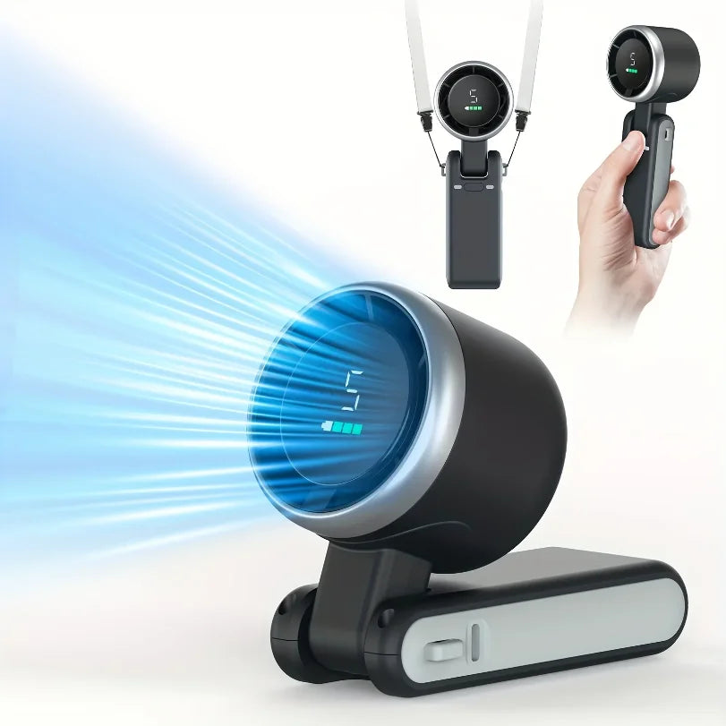 3-in-1 Portable Mini Fan | 5-Speed USB Rechargeable Travel Fan