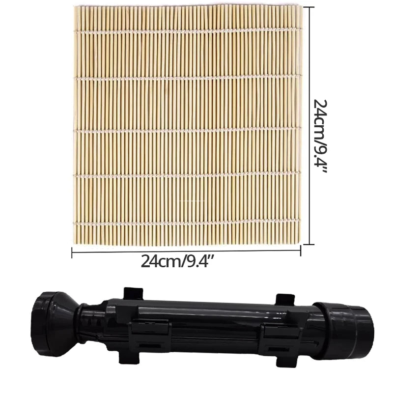 Sushi Maker Set, Sushi Bazooka Kit Machine Rice Mold with Bamboo Sushi Rolling Mat, Rice Paddle, DIY Kitchen Tools Accessories Peaceful Pleasures Health and Wellness set of 2 black China Mainland