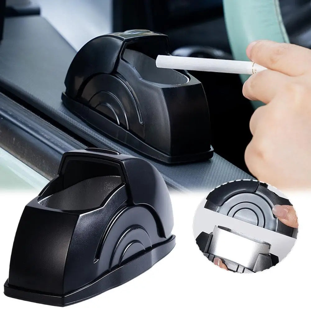 Portable Car Ashtray with Lid | Smokeless & Universal