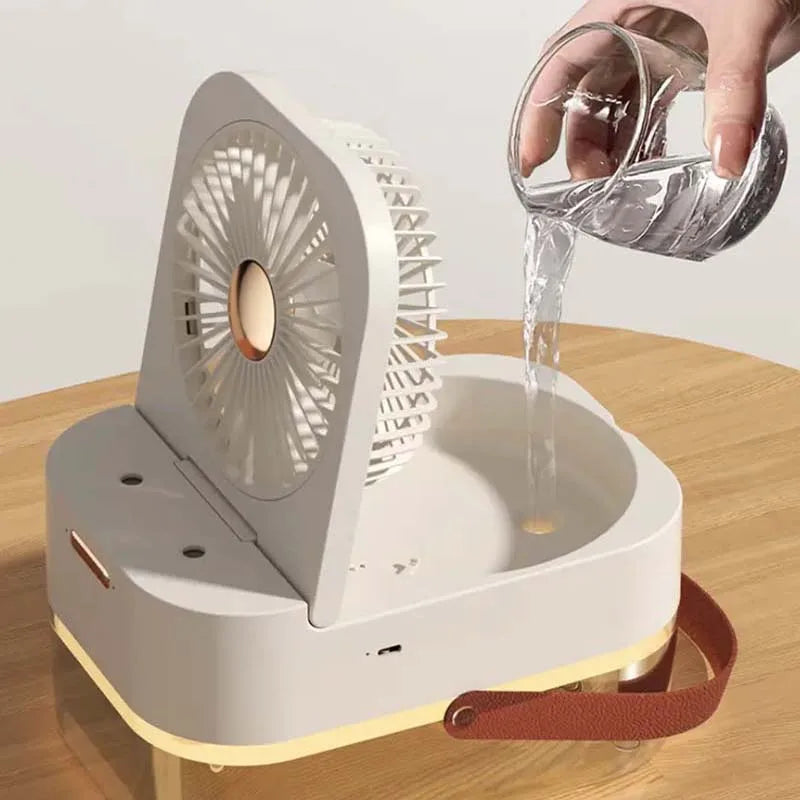 New Type Double Spray Cooling Fan 250ml Water Storage Humidifier Fan 2 In 1 With Control Intelligent Office And Home Cooling Fan Peaceful Pleasures Health and Wellness