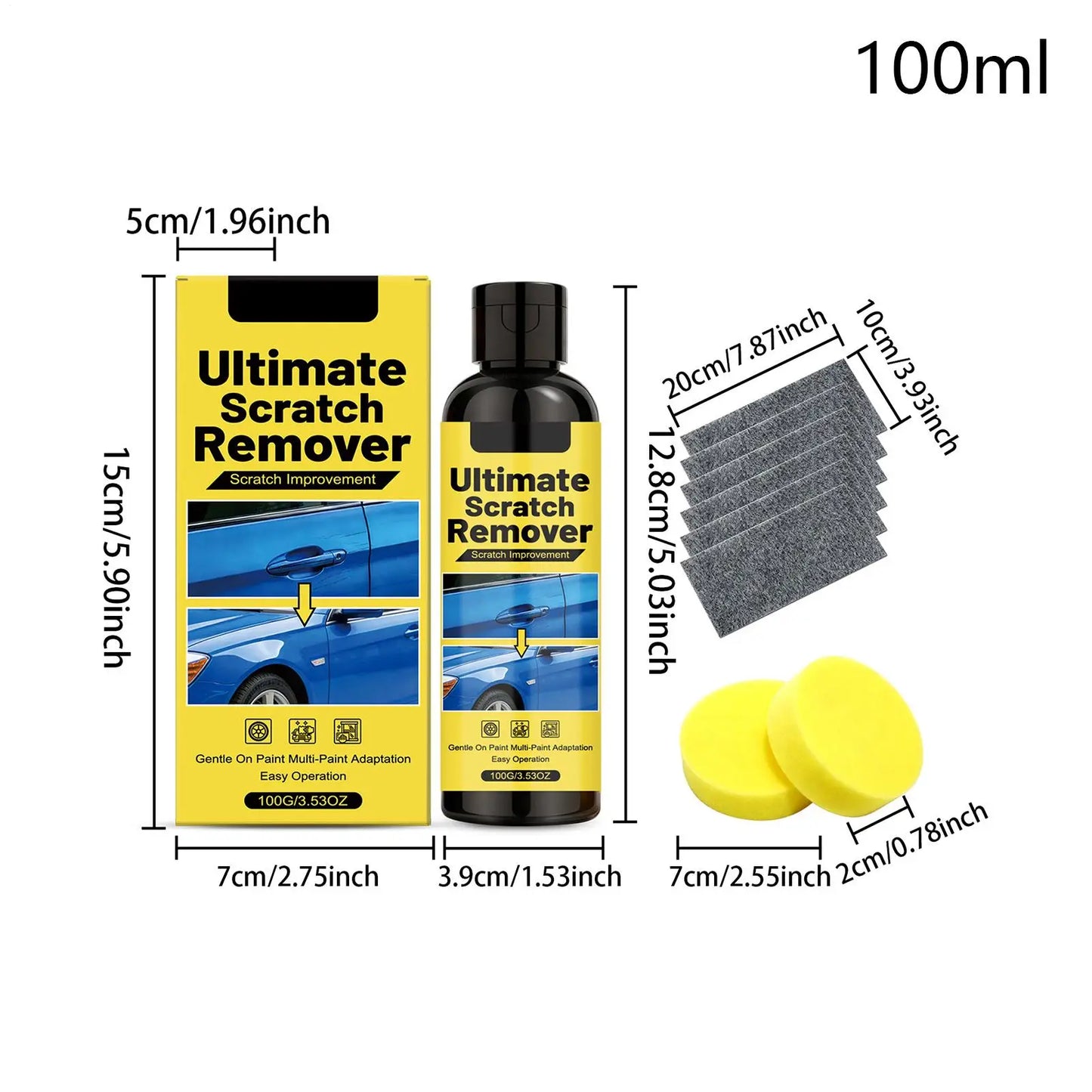 100ml Car Scratch Remover Kit | Paint Polish & Restorer Car Scratch Remover Peaceful Pleasures Health and Wellness