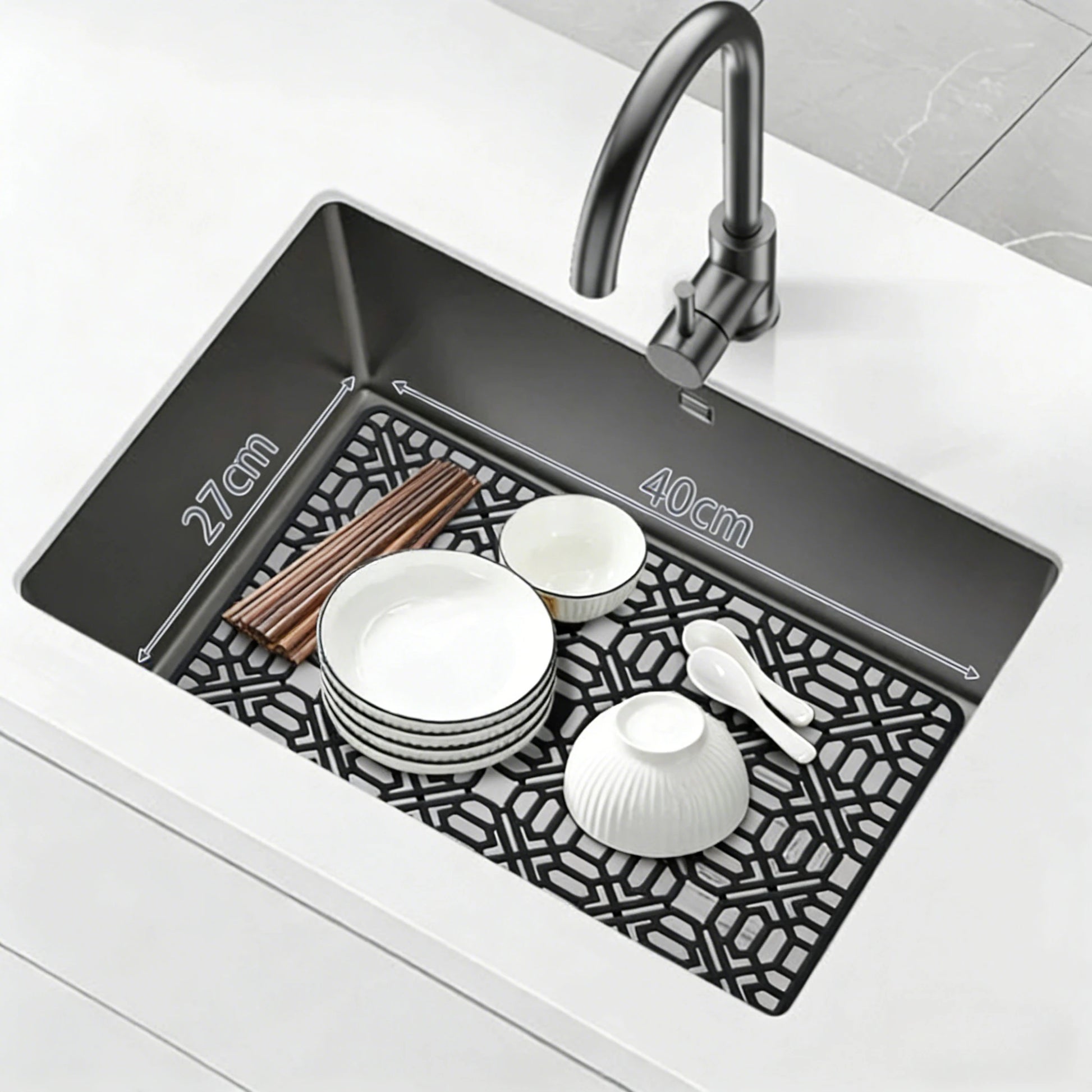 Silicone Drain Mat Heat Insulated Pad Kitchen Sink Protector Hollow Sink Mat Countertop Mats Kitchen Protection Countertop Mats Peaceful Pleasures Health and Wellness