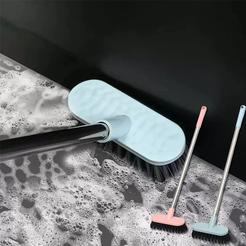 Heavy Duty Floor Scrub Brush | Long Handle & Stiff Bristles