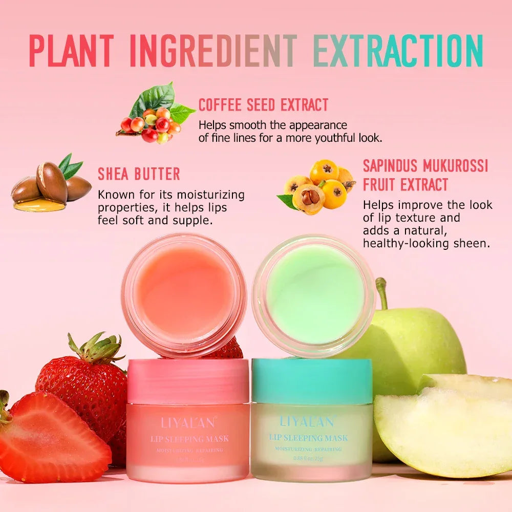 LIYALAN Lip Sleeping Mask – Overnight Lip Treatment 25g Peaceful Pleasures Health and Wellness