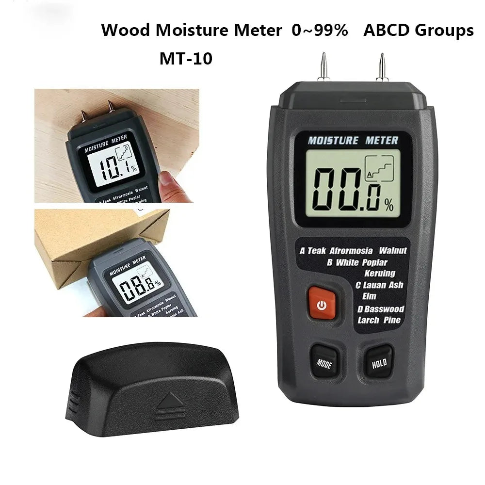 EMT01 Digital Wood Moisture Meter 0-99.9% Humidity Tester Large LCD Display for Timber Lumber Building Material DIY Use Peaceful Pleasures Health and Wellness