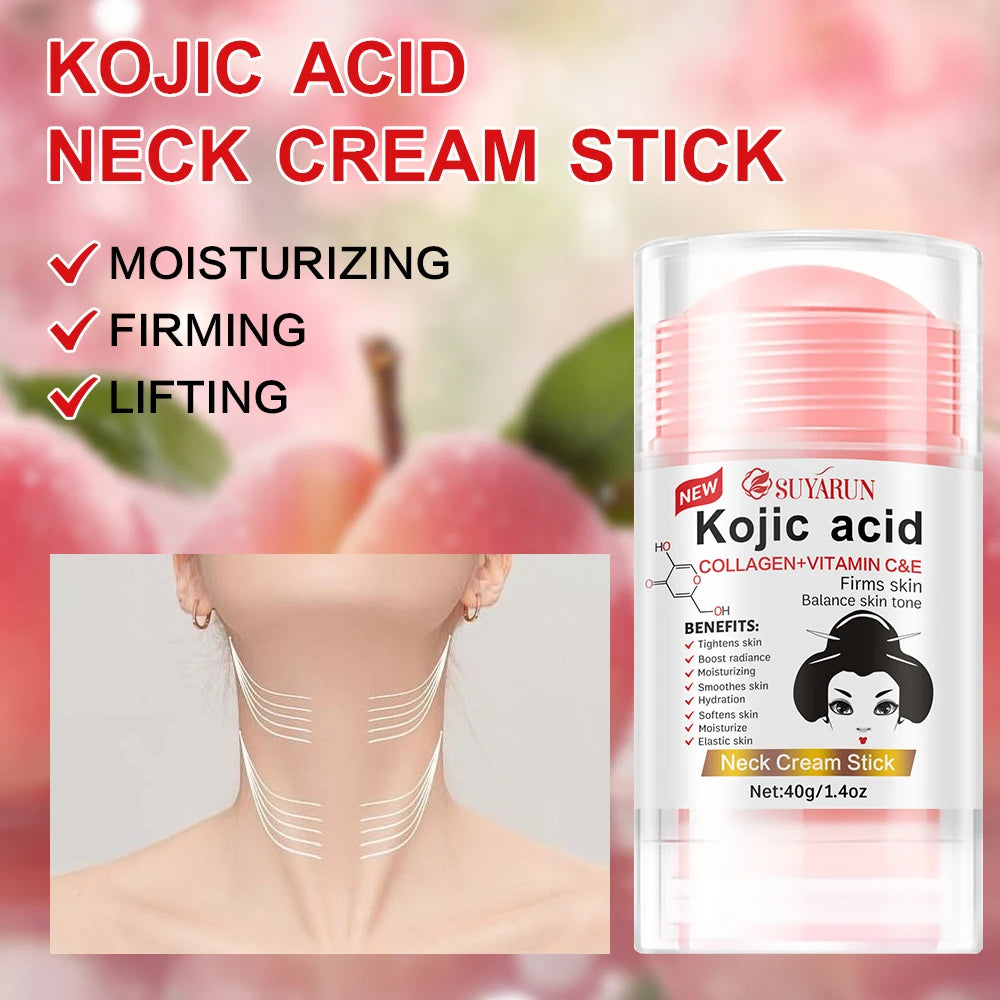 SUYARUN Kojic Acid Care Cream Stick Care Deep moisturizes and nourishes your dry rough skin with neck care cream. Peaceful Pleasures Health and Wellness