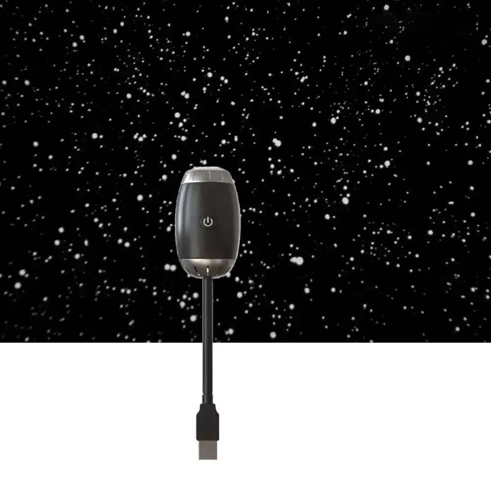 LED Car Atmosphere Projector Light Mini Galaxy Starry Sky Ambient Lamp Romantic Saturn Star Light for Bedroom Car Roof Decor Peaceful Pleasures Health and Wellness Black Mantianxing