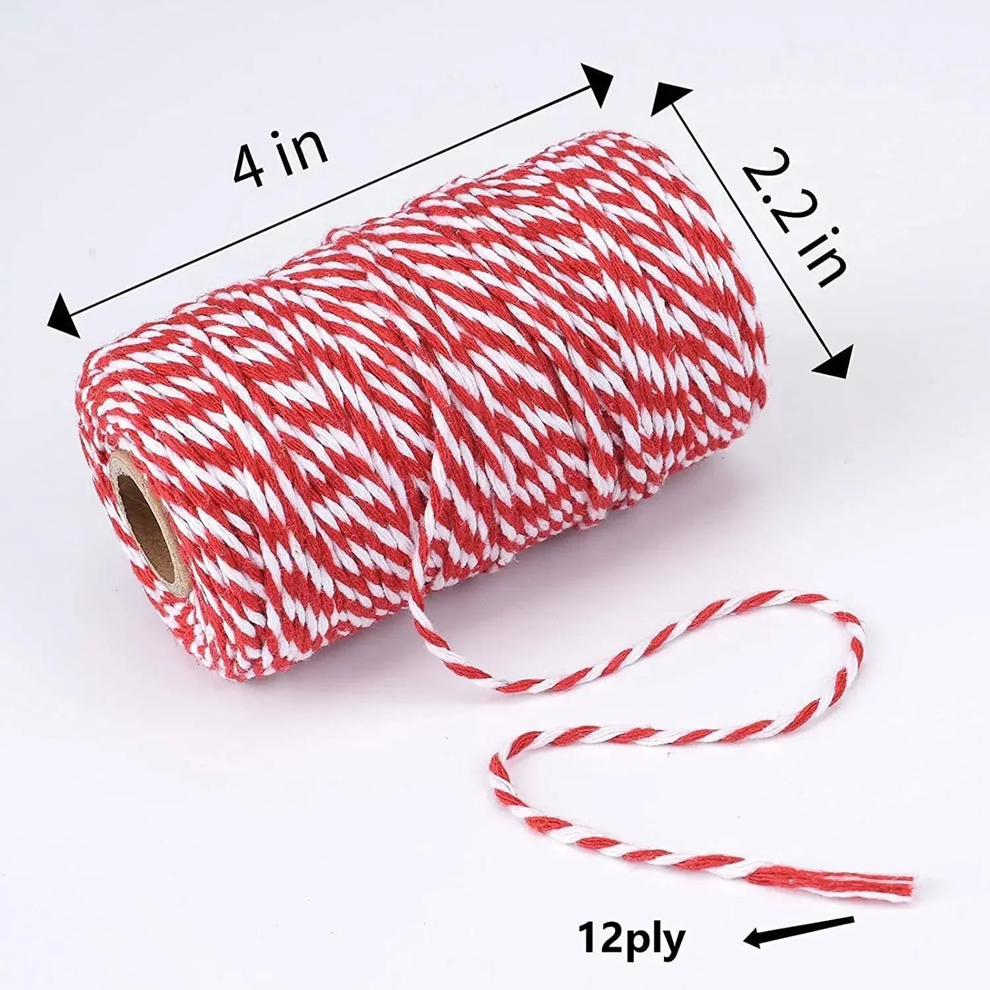 100M Two-Color Cotton Baker's Twine 2mm – Craft & Gift Cord