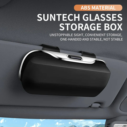 Car Sun Visor Glasses Holder | Press-Button Eyeglass Case Car Glasses Holder Oasis Select