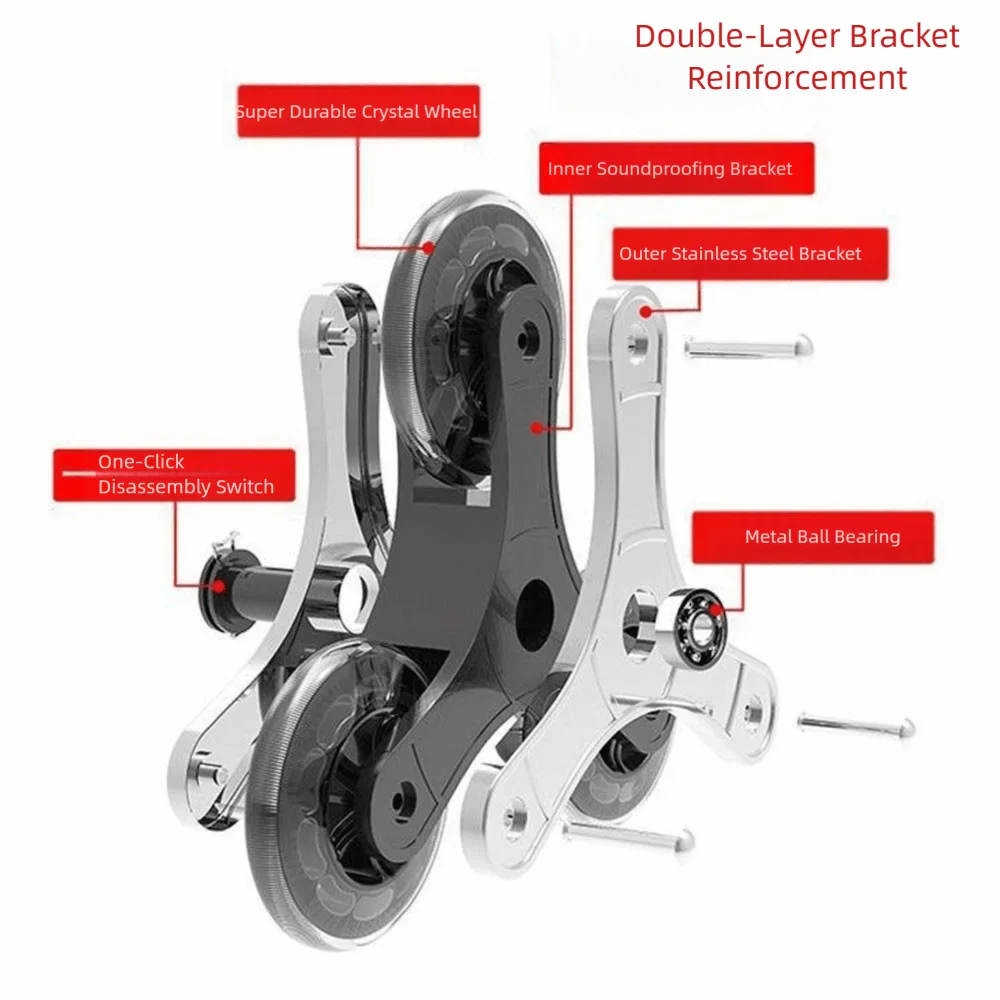 Triangle Stair Climbing Cart Wheels | Steel & PU | 35kg Load