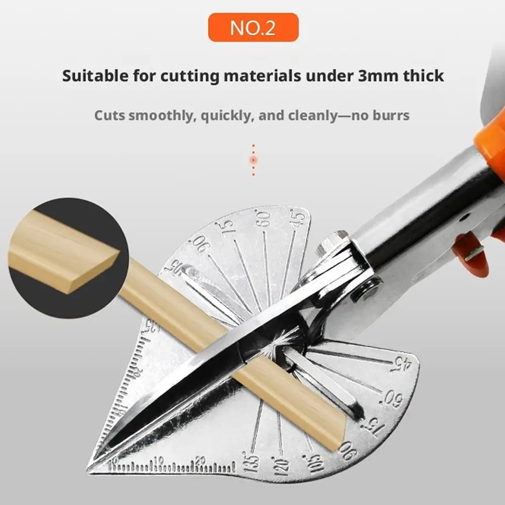 Multi-Angle Miter Shear Cutter | Adjustable 45°–135° DIY Tool