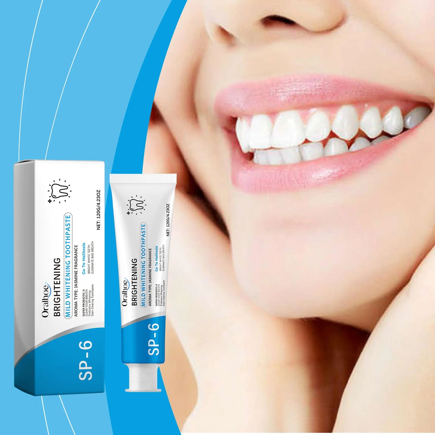 Oralhoe Whitening Toothpaste | Mint, Jasmine & Xylitol 120g