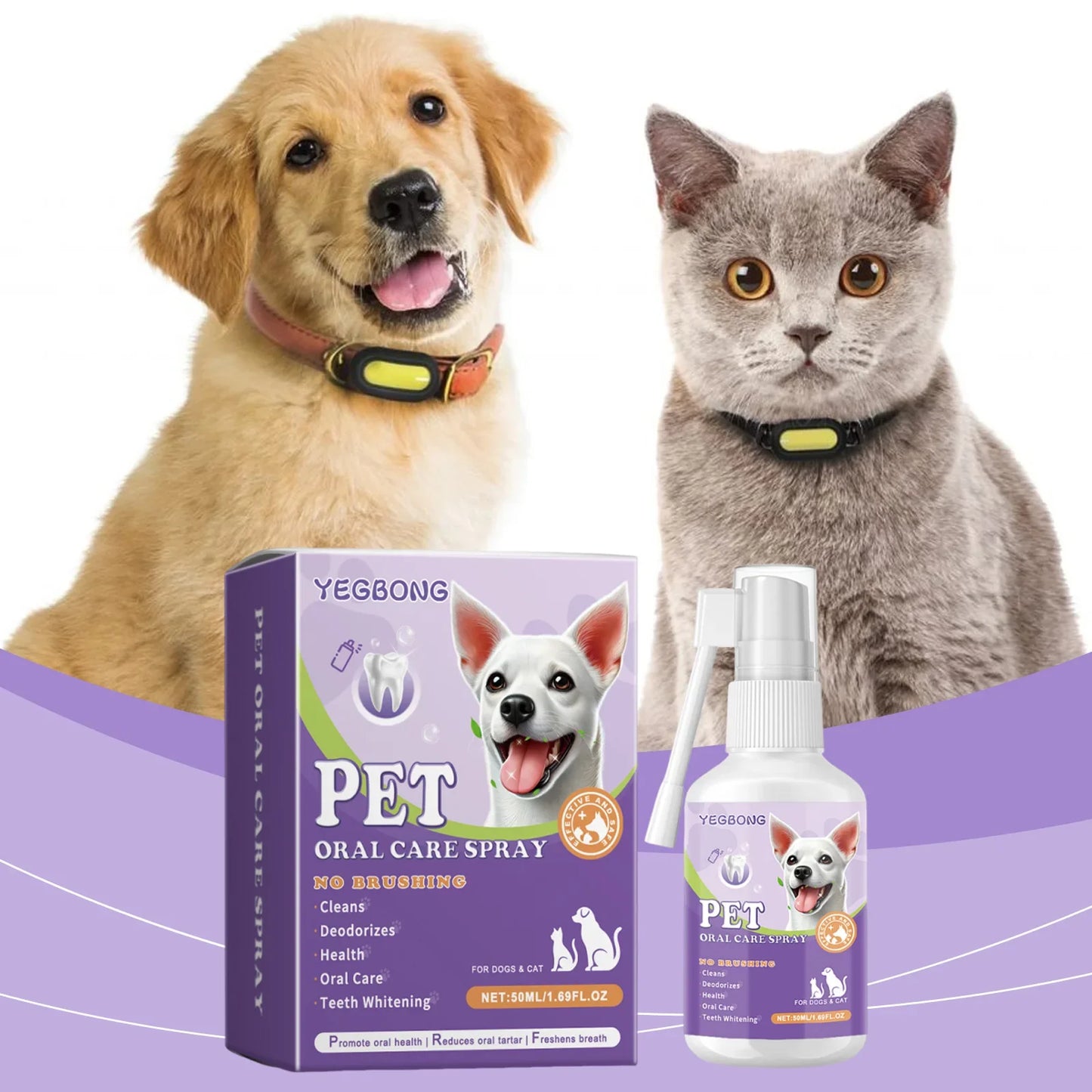YEGBONG 50ml Pet Oral Spray – Fresh Breath, Plaque & Tartar