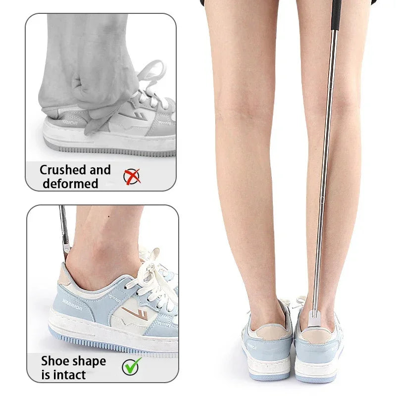 Retractable Long Handle Shoe Horn | Stainless Steel 31–65cm