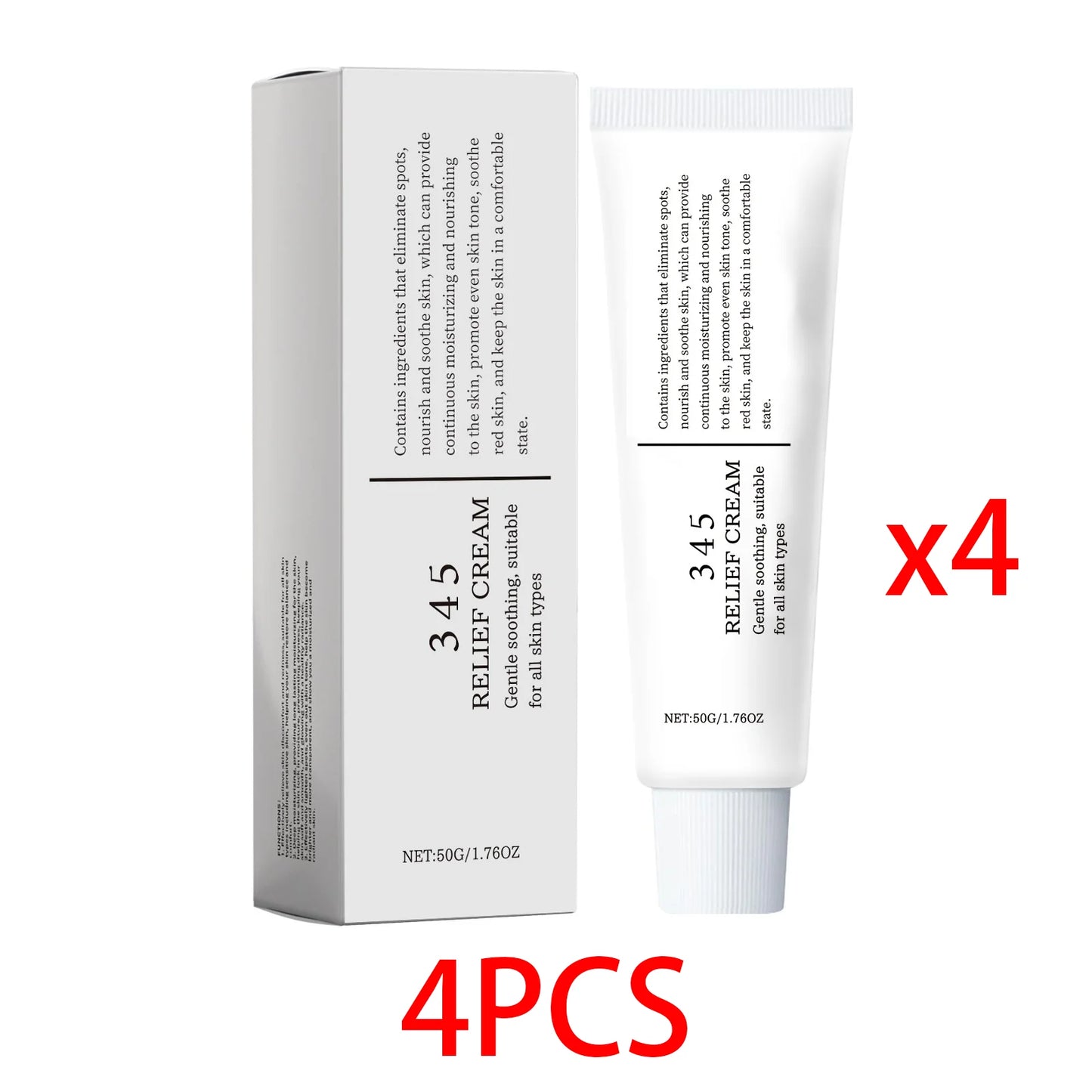 345 Relief Face Cream – Hyaluronic Acid & Aloe Brightening Moisturizer