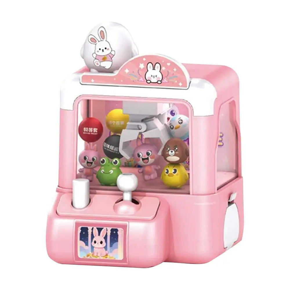 Mini Claw Machine Toy for Kids Portable Desktop Arcade Game Parent‑Child Interactive Grabber Machine Birthday Gift Peaceful Pleasures Health and Wellness Rabbit