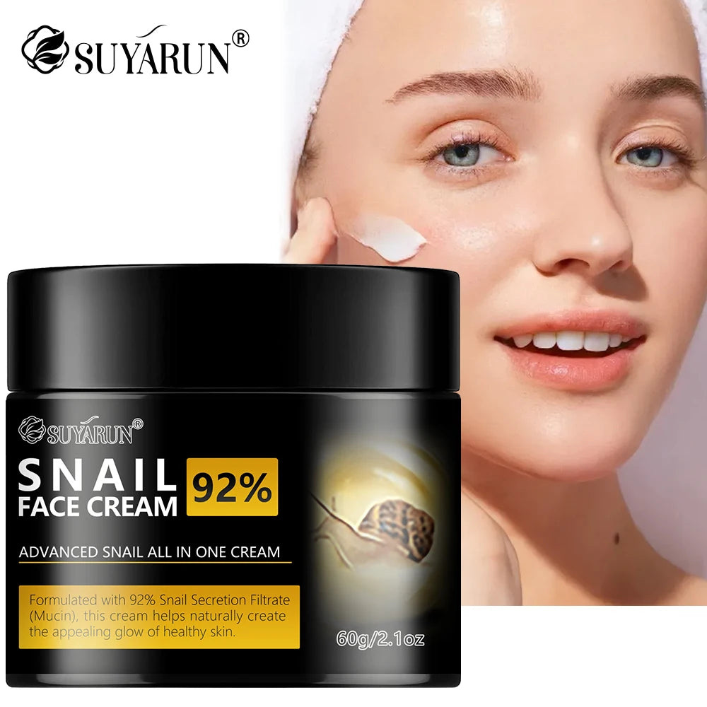 SUYARUN Snail Moisturizing Cream - 24H Hydrating, Anti-Aging Face Cream, Repairing & Brightening Skincare for Dry Sensitive Skin Peaceful Pleasures Health and Wellness