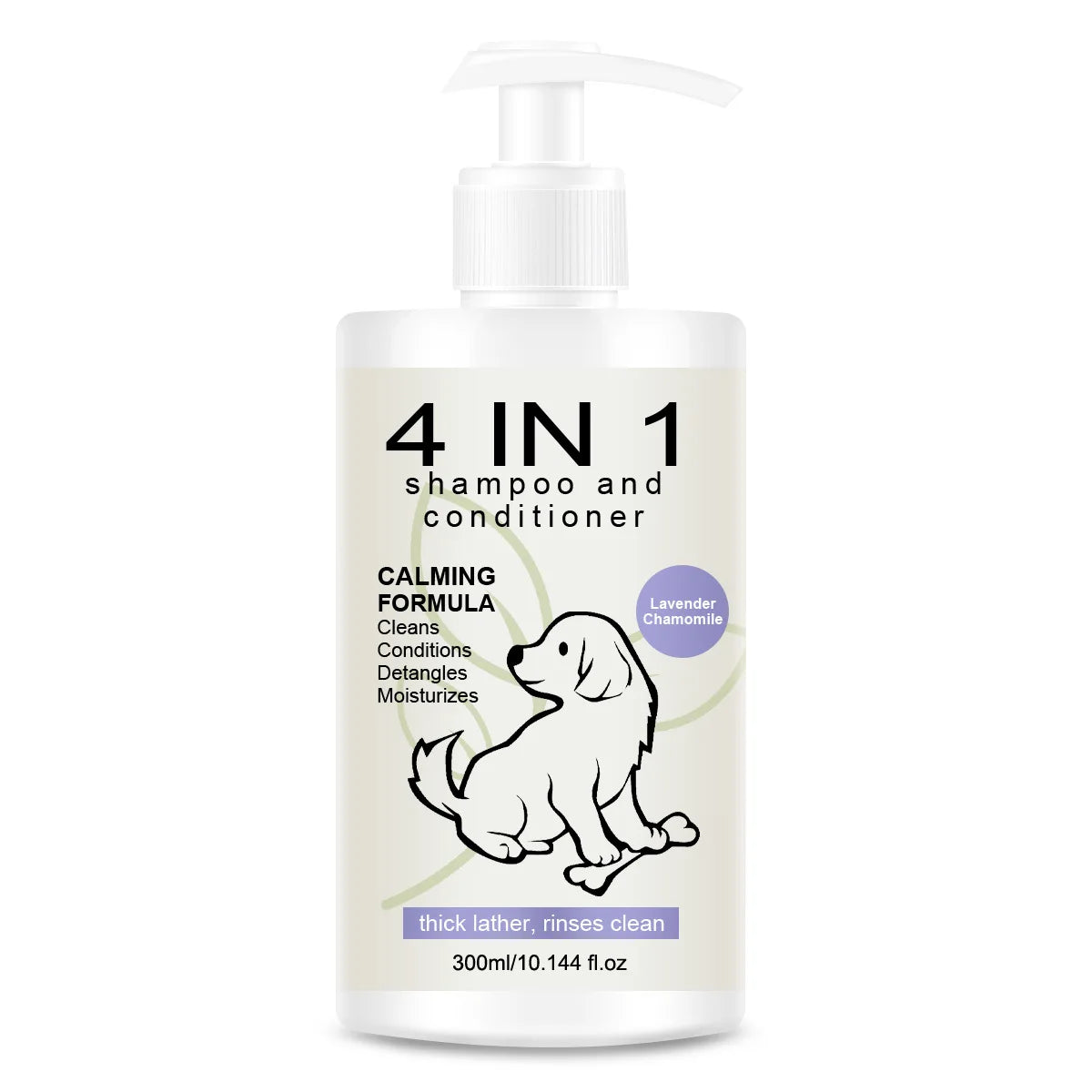 4 in 1 Pet shampoo and conditioner Special shampoo for dogs and cats Keep pets clean and fragrant to prevent hair loss Peaceful Pleasures Health and Wellness 300ml