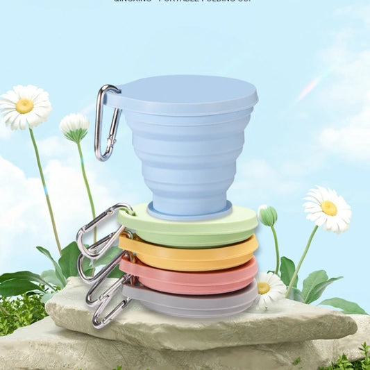 Foldable Silicone Camping Cup – Food Grade & Heat-Resistant Collapsible Travel Cup Peaceful Pleasures Health and Wellness