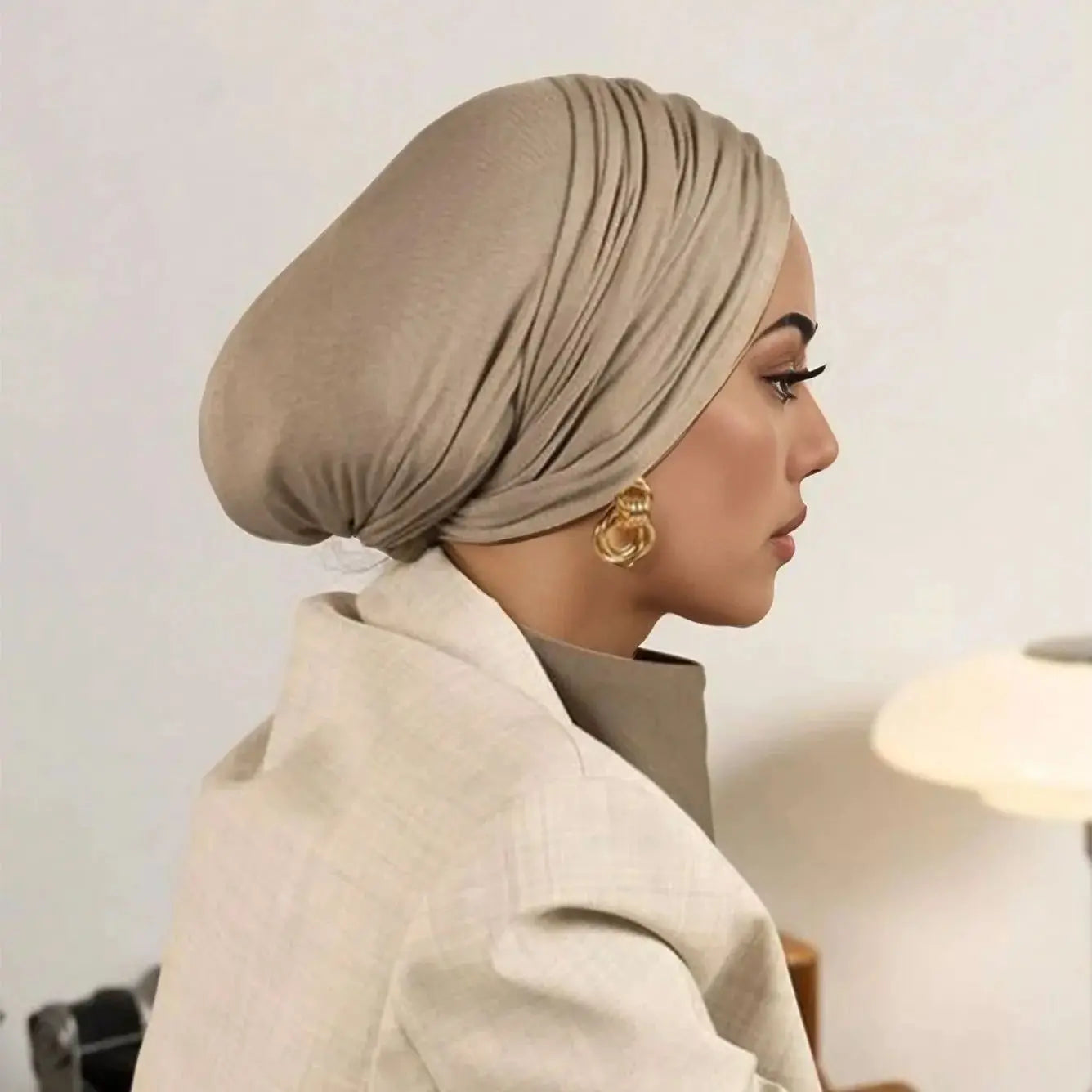 Modal Cotton Stretch Underscarf Cap | Instant Hijab Turban Bonnet