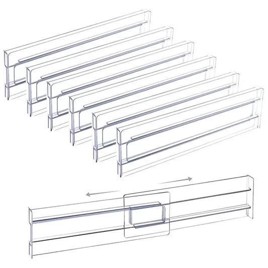 Adjustable Clear Drawer Dividers – Expandable 28–52cm Organizer Drawer Organizer Oasis Select Default Title