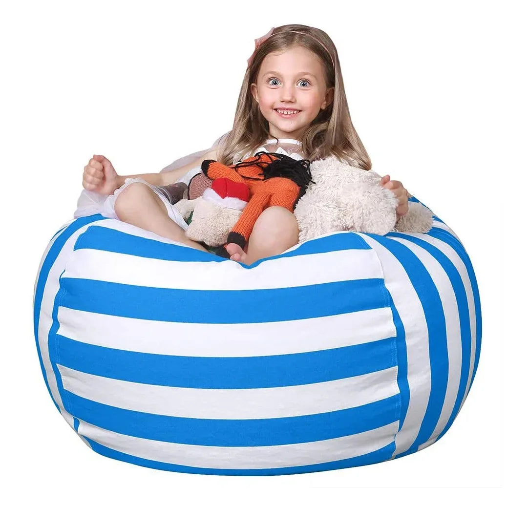 Large Canvas Bean Bag Stuffed Animal Toy Storage Organizer