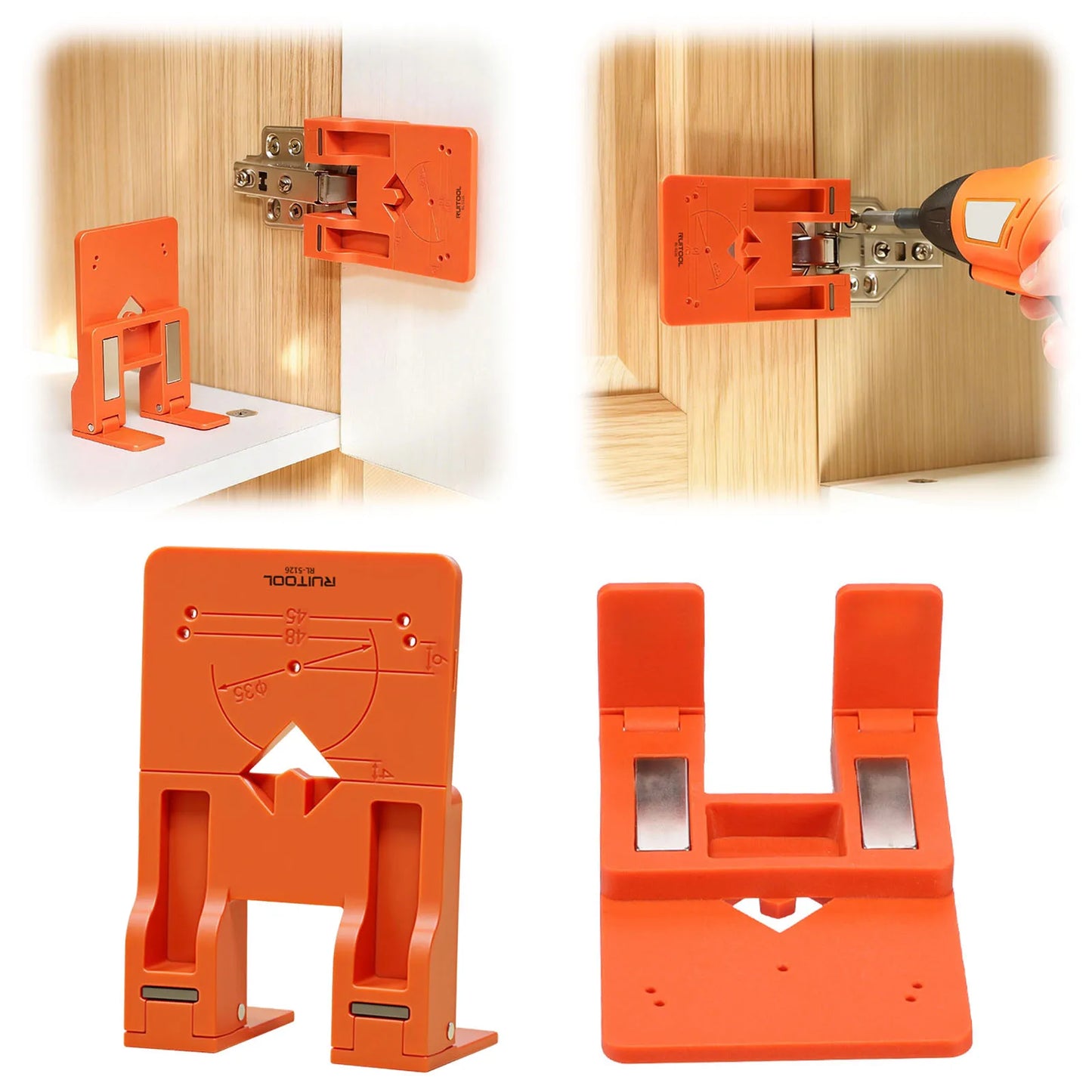 Magnetic Cabinet Door Hinge Alignment Tool Hinge Installation Tool Cabinet Hinge Jig for Professional Woodworkers Women Men Peaceful Pleasures Health and Wellness