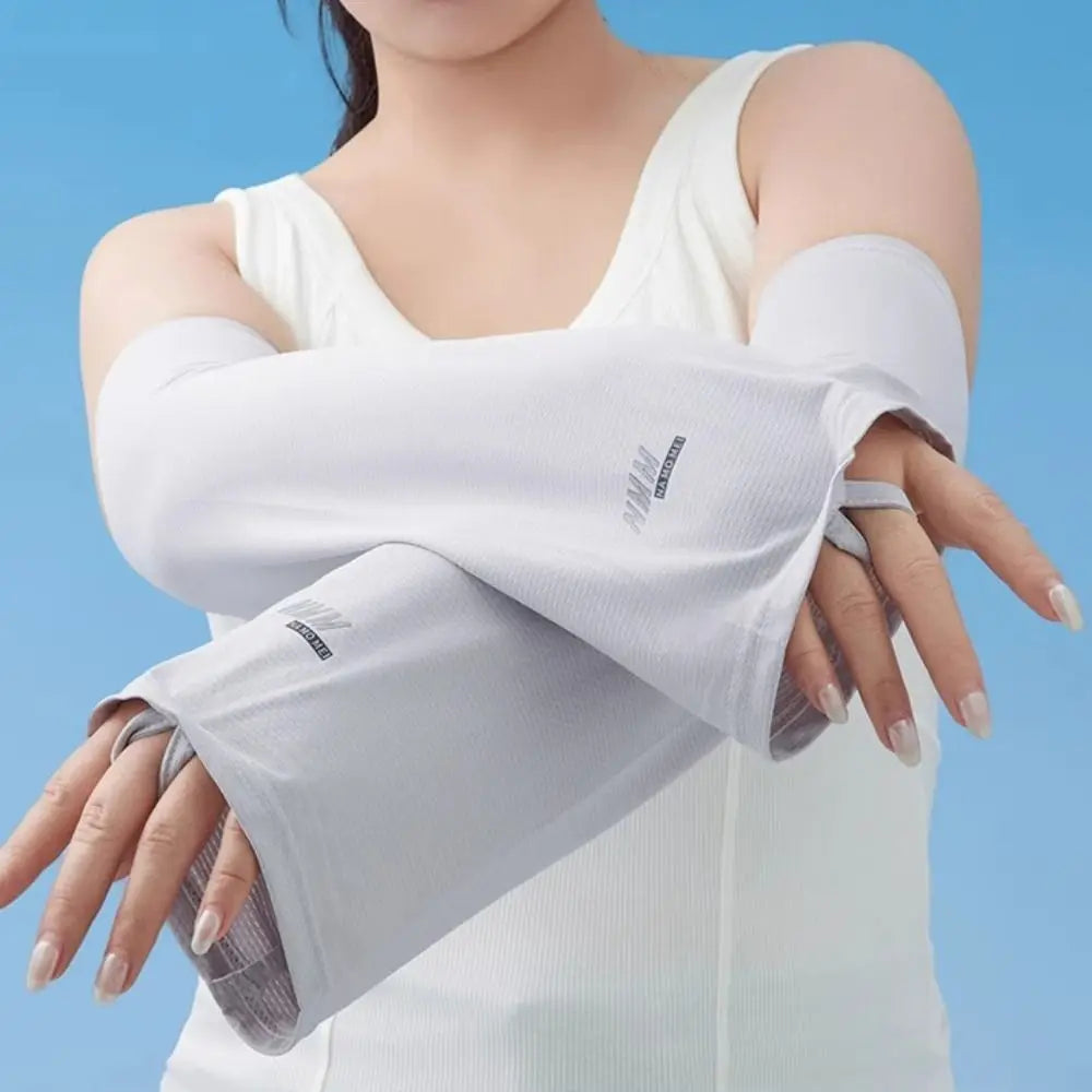 Ice Silk Sun Protection Arm Sleeves – Lightweight & Cool