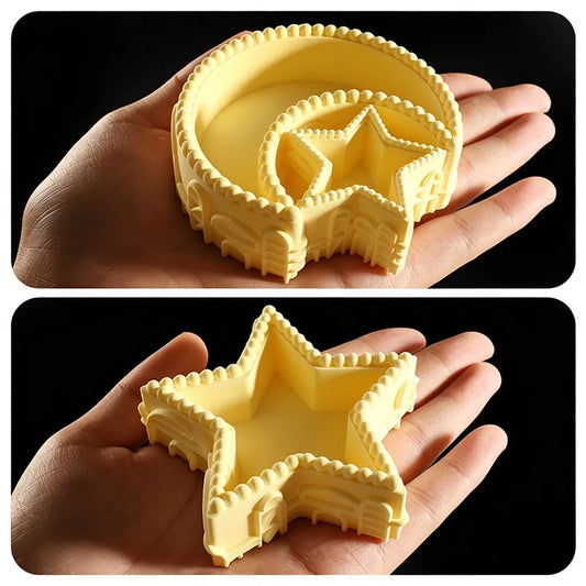 Silicone Star Moon DIY Mold – Candle Holder & Gypsum Tray Silicone Craft Mold Oasis Select