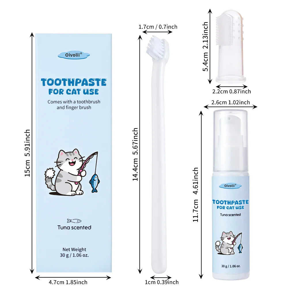 Pet Dental Care Kit – Toothpaste, Toothbrush & Finger Brush