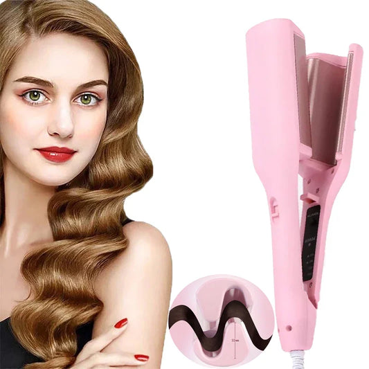 32MM Electric Curling Iron Automatic Lambswool Curling Tool Long Lasting Styling French Styling Rotating Anti-Flame Design Peaceful Pleasures Health and Wellness
