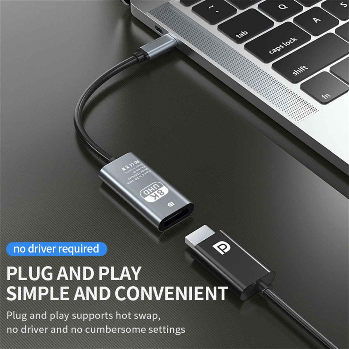 USB-C to DisplayPort 1.4 Adapter | 8K@60Hz & 4K@144Hz