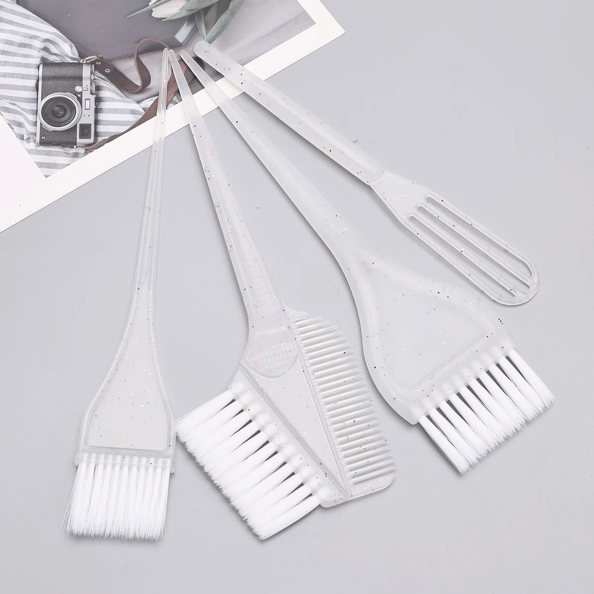 5Pcs/Set Salon Hair Color Brushes Bowl Combo Dye Tint Premium Hairdressing Hair Dye Kit Hair Color Applicator Tools Peaceful Pleasures Health and Wellness