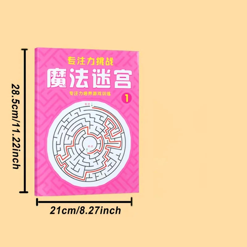 Simple Version Brain Maze Training Book Designed Teenagers Featuring