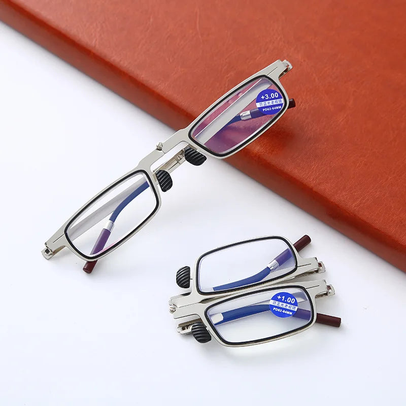 Mobile Phone Rack Folding Ultra-Thin Portable Anti Blue Light Far and Near Dual-Purpose High-Definition Presbyopia Glasses Peaceful Pleasures Health and Wellness 100